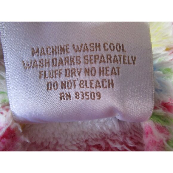 Aegean Apparel Plush Heart Sculpted Bathrobe S/M Multicolor Vintage Turkey GUC - Picture 15 of 16